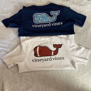 Vineyard Vines Kids' Navy and White Whale Graphic T-Shirts